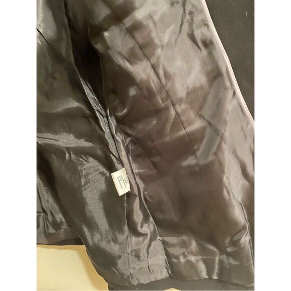 Flawed Calvin Klein black blazer button jacket size 8 petite - Picture 9 of 15